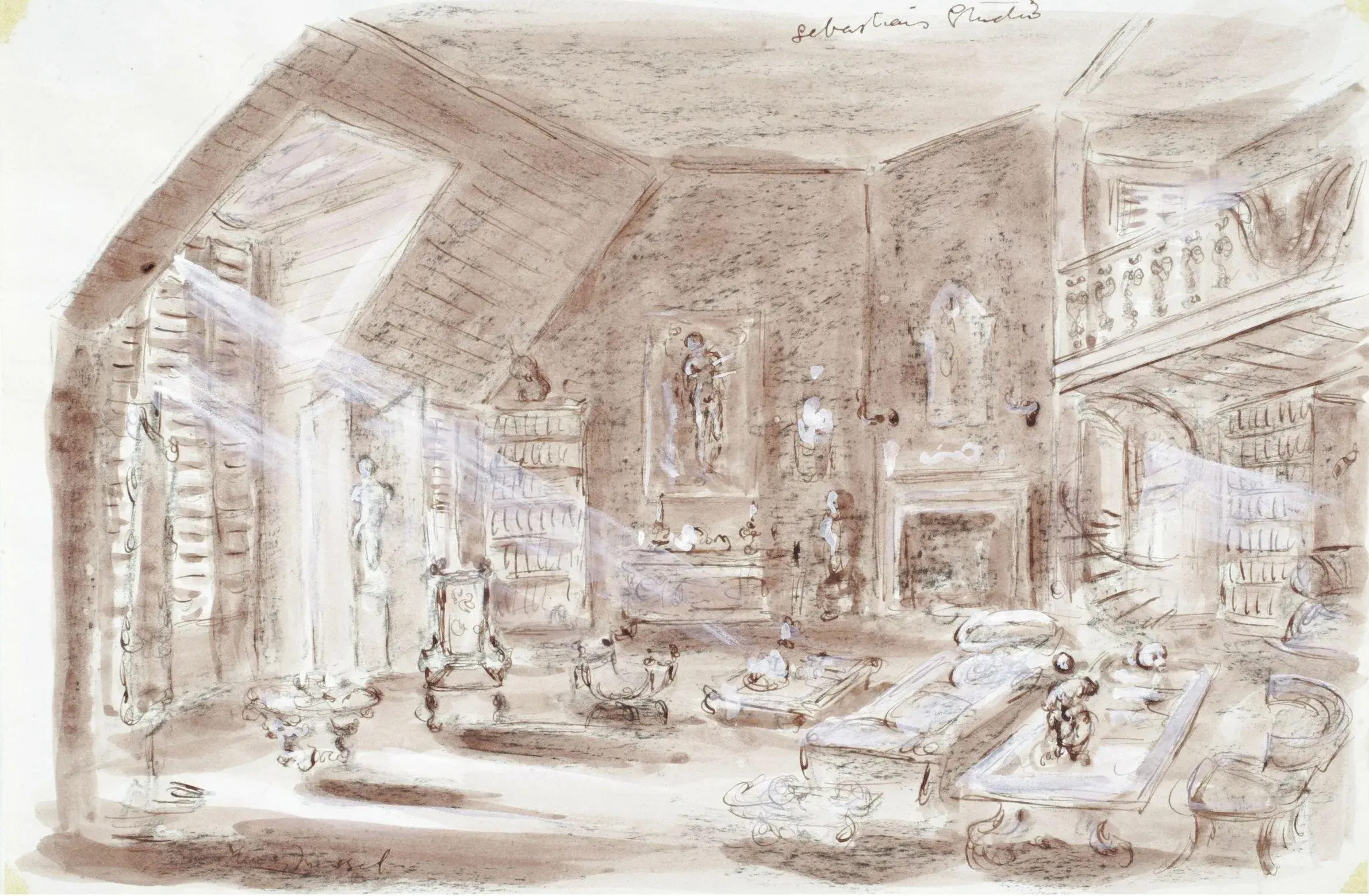 Drawing of a large room