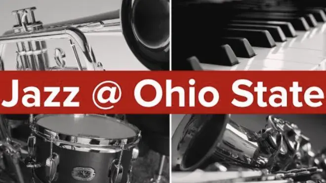Instruments in the following order: top row are the trumpet (left) and piano (right).The bottom row includes the drum (left) and saxophone (right).