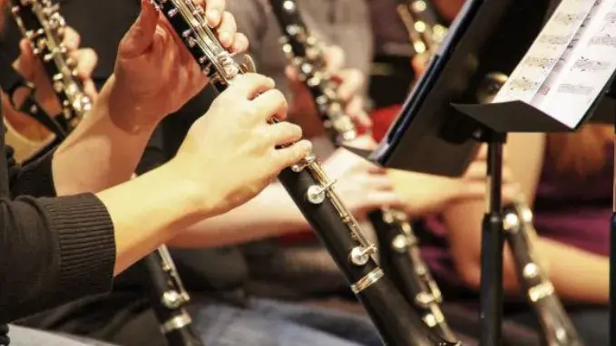 People playing the clarinet.