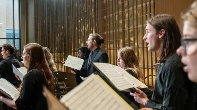 People singing with music