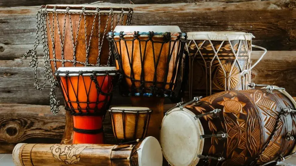 Image of multiple drums from different traditions around the world