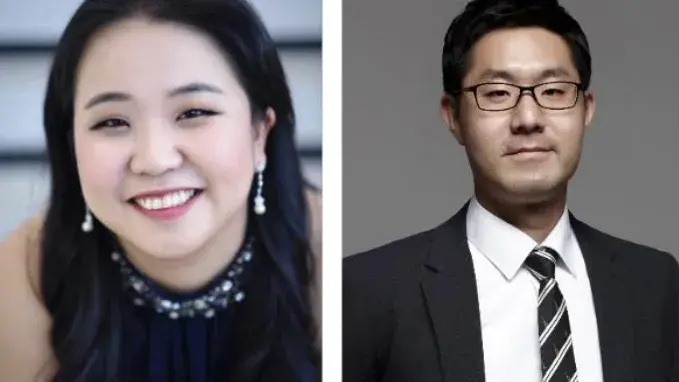 Sunghwan Kim on the left and Dasom Kwon on the right.