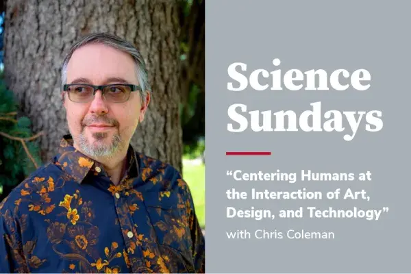 Headshot of Chris Coleman next to text of the event title