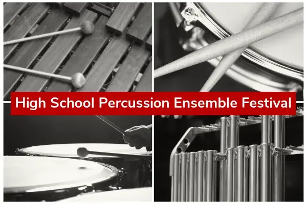 Montage of photos of musical instruments