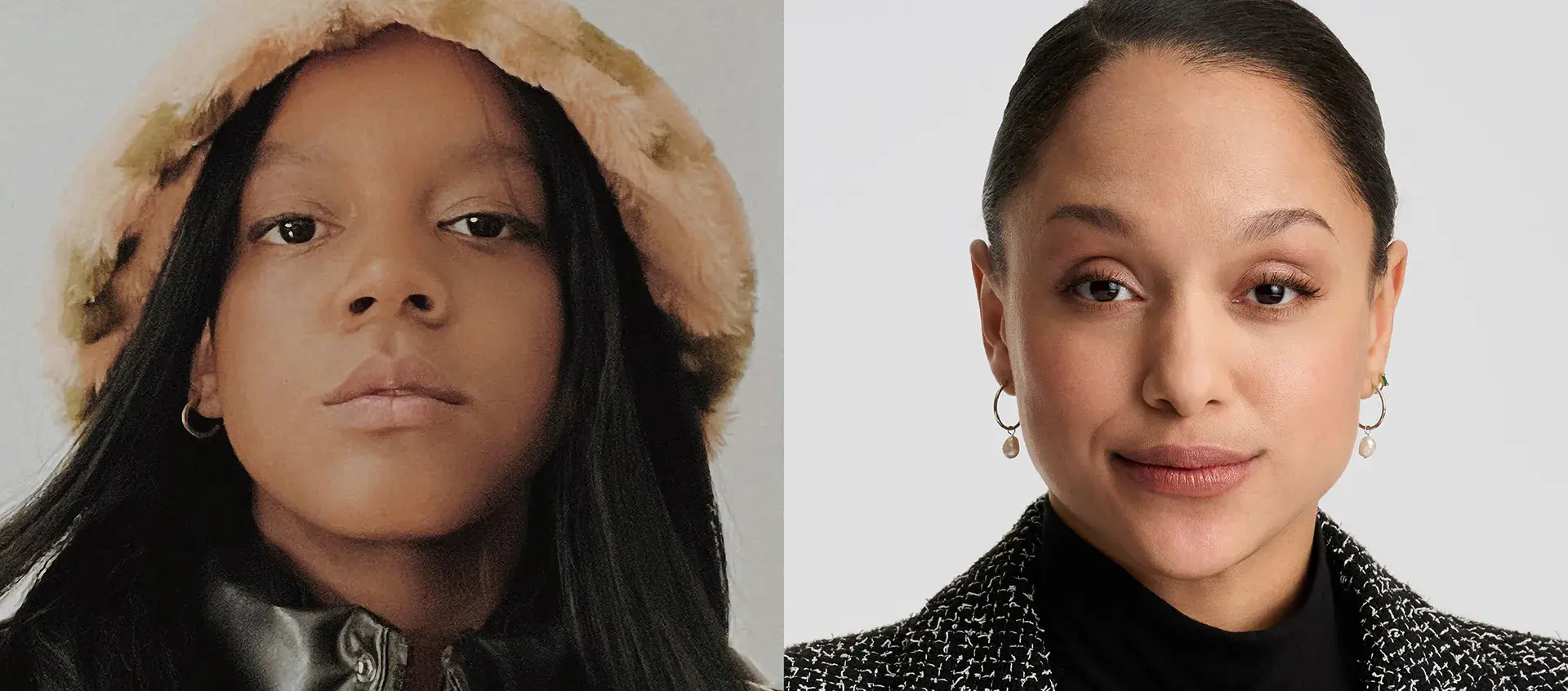 Collaged image with headshots of Vitória Cribb and Legacy Russell.