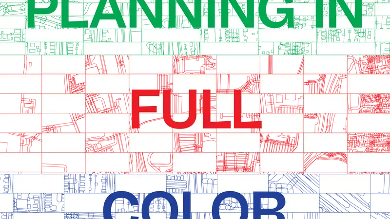 Green, red, blue graphic with words "Planning in full color"